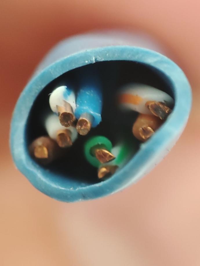 Close up copper kabel UTP Draka Cat6 24AWG 