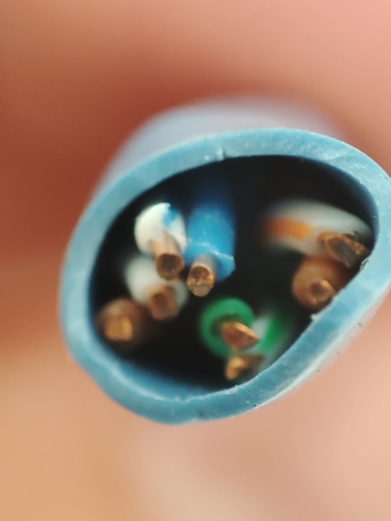 Close up copper UTP Draka
