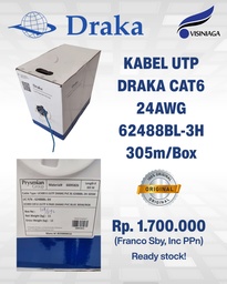 [G025053027] V - 62488BL-3H _ Draka UC400 Cat6 UTP 24AWG PVC Blue Indoor 305mtr IEC60332-1